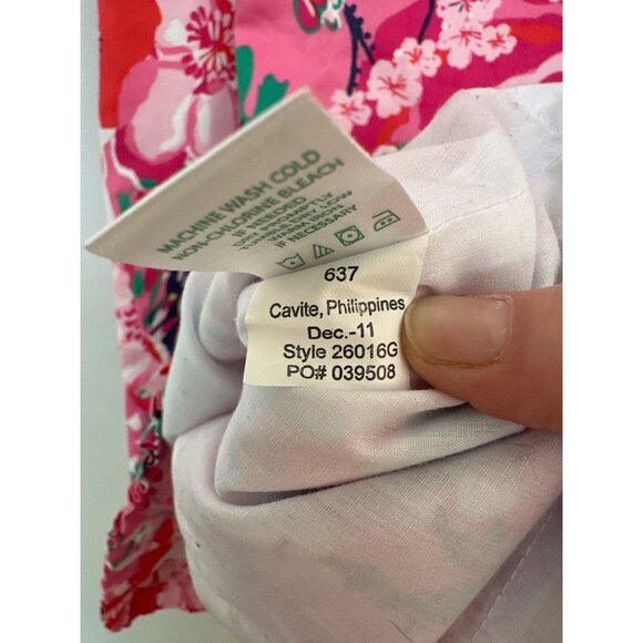 Lilly Pulitzer A Thing Called Love Shift Dress Girls Pink Floral Sleeveless Size - Picture 4 of 5